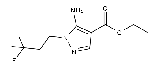 1H-Pyrazole-4-carboxylic acid, 5-amino-1-(3,3,3-trifluoropropyl)-, ethyl ester 结构式