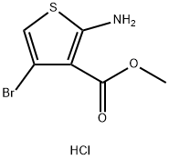 Methyl 2-amino-4-bromothiophene-3-carboxylate hydrochloride 结构式