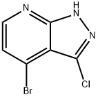 4-溴-3-氯-1H-吡唑并[3,4-B]吡啶 结构式