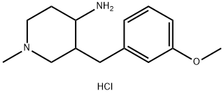 3-(3-Methoxybenzyl)-1-methylpiperidin-4-amine hydrochloride 结构式