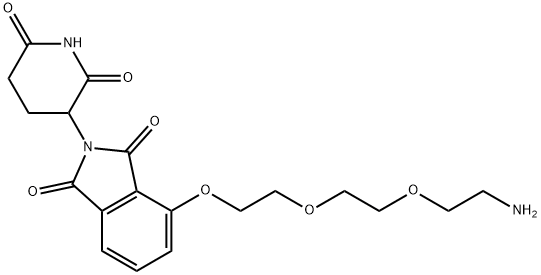 4-[2-[2-(2-aminoethoxy)ethoxy]ethoxy]-2-(2,6-dioxopiperidin-3-yl)isoindole-1,3-dione 结构式