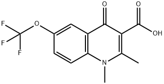 3-Quinolinecarboxylic acid, 1,4-dihydro-1,2-dimethyl-4-oxo-6-(trifluoromethoxy)- 结构式