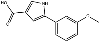 5-(3-甲氧苯基)-1H-吡咯-3-羧酸 结构式