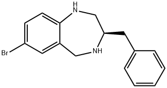 (R)-3-苯甲基-7-溴-2,3,4,5-四氢-1H-苯并[E][1,4]二氮杂卓 结构式