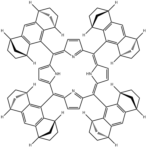 21H,23H-Porphine, 5,10,15,20-tetrakis[(1R,4S,5S,8R)-1,2,3,4,5,6,7,8-octahydro-1,4:5,8-dimethanoanthracen-9-yl]- 结构式