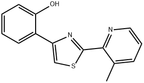 2-(3-Methyl-2-pyridyl)-4-(2-hydroxyphenyl)thiazole 结构式