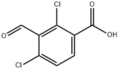 2,4-二氯-3-甲酰基苯甲酸 结构式