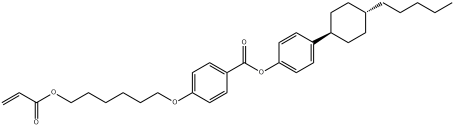 Benzoic acid, 4-[[6-[(1-oxo-2-propen-1-yl)oxy]hexyl]oxy]-, 4-(trans-4-pentylcyclohexyl)phenyl ester 结构式