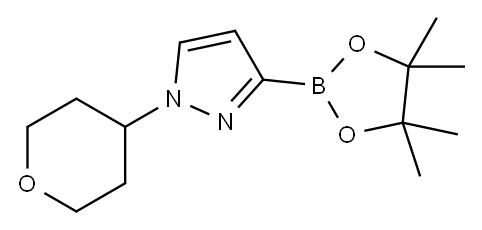 1-(四氢-2H-吡喃-4-基)吡唑-3-硼酸频哪醇酯 结构式