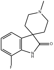 Spiro[3H-indole-3,4′-piperidin]-2(1H)-one, 7-fluoro-1′-methyl- 结构式