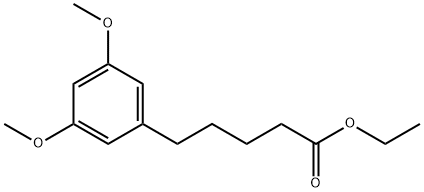 Benzenepentanoic acid, 3,5-dimethoxy-, ethyl ester 结构式