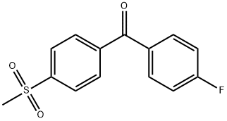 (4-氟苯基)(4-甲磺酰基苯基)甲酮 结构式