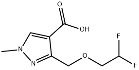 3-[(2,2-difluoroethoxy)methyl]-1-methyl-1H-pyrazole-4-carboxylic acid 结构式