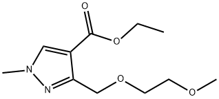ethyl 3-[(2-methoxyethoxy)methyl]-1-methyl-1H-pyrazole-4-carboxylate 结构式