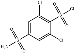 Benzenesulfonyl chloride, 4-(aminosulfonyl)-2,6-dichloro- 结构式