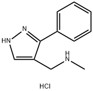N-Methyl-1-(3-phenyl-1h-pyrazol-4-yl)methanamine dihydrochloride 结构式