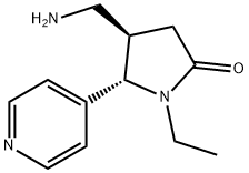 RAC-(4R,5S)-4-(氨基甲基)-1-乙基-5-(吡啶-4-基)吡咯烷-2-酮 结构式