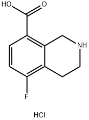 5-氟-1,2,3,4-四氢异喹啉-8-羧酸盐酸盐 结构式