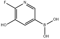 (6-氟-5-羟基吡啶-3-基)硼酸 结构式