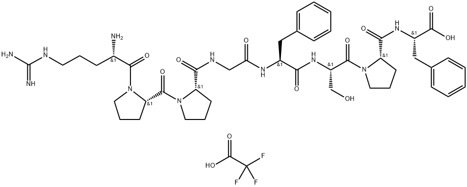 化合物[DES-ARG9]-BRADYKININ TFA 结构式