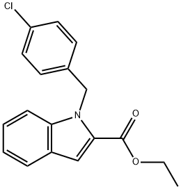 ethyl 1-(4-chlorobenzyl)-1H-indole-2-carboxylate 结构式