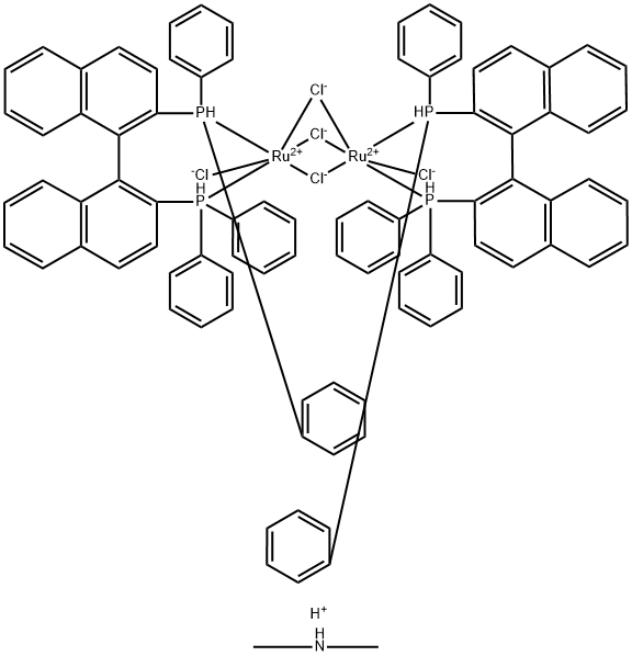 (R)-[(RUCL(BINAP))2(Μ-CL)3[NH2ME2] 结构式