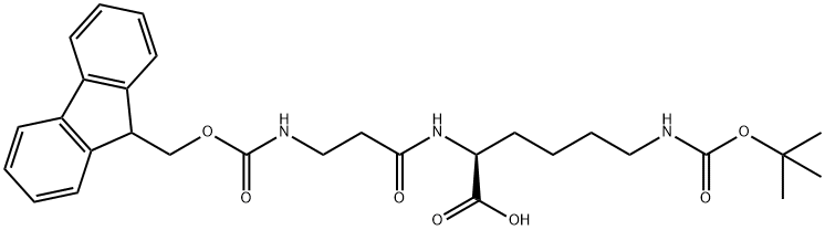 FMOC-Β-ALA-LYS(BOC)-OH 结构式