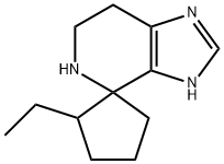 2-乙基-3,5,6,7-四氢螺[环戊烷-1,4-咪唑并[4,5-C]吡啶 结构式