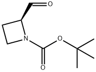 (S)-2-甲酰基氮杂环丁烷-1-羧酸叔丁酯 结构式