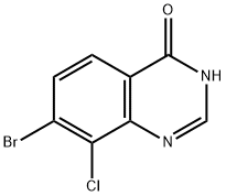 7-溴-8-氯-4(3H)-喹唑啉酮 结构式