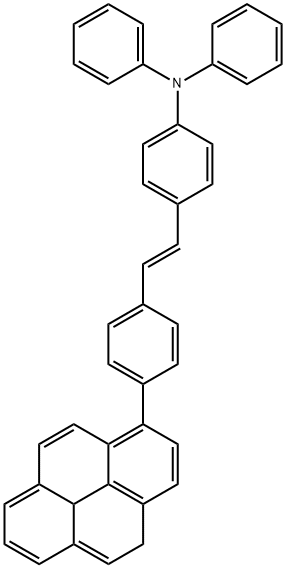 (E)-N,N-diphenyl-4-(4-(pyren-1-yl)styryl)aniline 结构式