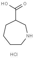 1H-Azepine-3-carboxylic acid, hexahydro-, hydrochloride (1:1) 结构式