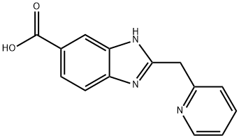 1H-Benzimidazole-6-carboxylic acid, 2-(2-pyridinylmethyl)- 结构式