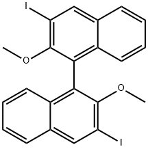 1,1'-Binaphthalene, 3,3'-diiodo-2,2'-dimethoxy- 结构式