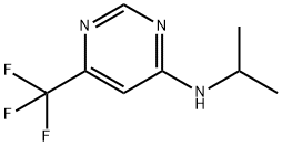 4-Pyrimidinamine, N-(1-methylethyl)-6-(trifluoromethyl)- 结构式