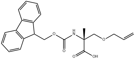 Fmoc-D-aMeSer(allyl)-OH 结构式