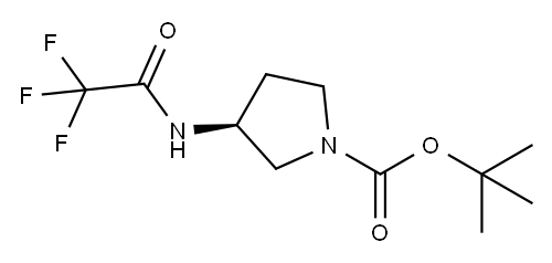 tert-Butyl (3S)-3-(trifluoroacetamido)pyrrolidine-1-carboxylate 结构式