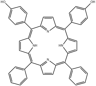 4,4'-(15,20-二苯基卟啉-5,10-二基)二酚 结构式
