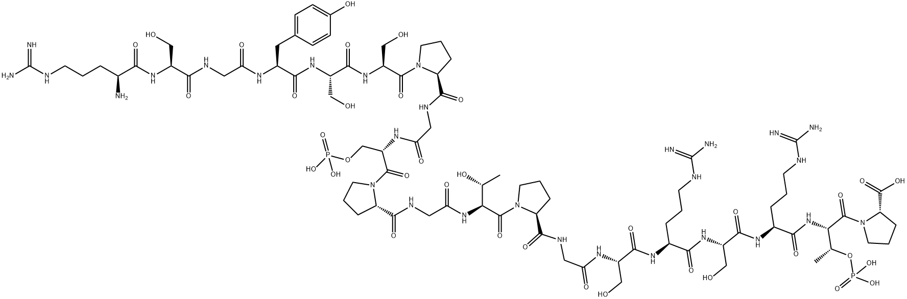 (Ser(POH)22,Thr(POH)2)-Tau Peptide (194-213) 结构式