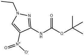 tert-butyl (1-ethyl-4-nitro-1H-pyrazol-3-yl)carbamate 结构式