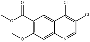 3,4-二氯-7-甲氧基喹啉-6-甲酸甲酯 结构式