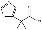 2-methyl-2-(1,3-thiazol-5-yl)propanoic acid 结构式