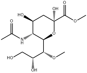 神经氨酸,N-乙酰基-7-0-甲基-,甲酯 结构式