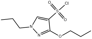 3-丙氧基-1-丙基-1H-吡唑-4-磺酰氯 结构式