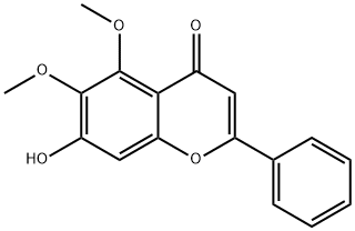 4H-1-Benzopyran-4-one, 7-hydroxy-5,6-dimethoxy-2-phenyl- 结构式