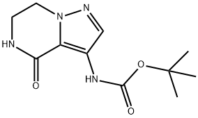 叔丁基(4-氧代-4,5,6,7-四氢吡唑并[1,5-A]吡嗪-3-基)氨基甲酸酯 结构式