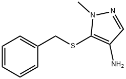 5-(苄硫基)-1-甲基-1H-吡唑-4-胺 结构式