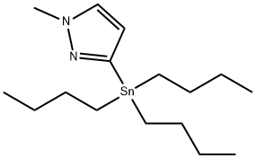 1-甲基-3-(三丁基锡烷基)-1H-吡唑 结构式