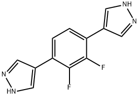 4,4'-(2,3-difluoro-1,4-phenylene)bis(1H-pyrazole) 结构式