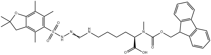 Fmoc-N-Me-d-HoArg(pbf)-OH 结构式